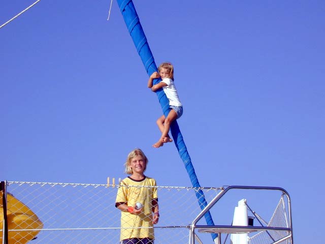 Cute liveaboard kids in Little Harbour, Abaco.