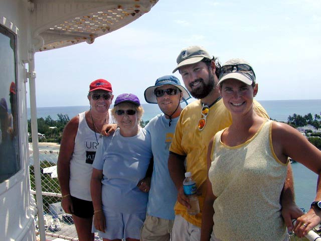 Mark's folks, Mark and us, from the lighthouse.