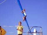 Cute liveaboard kids in Little Harbour, Abaco.