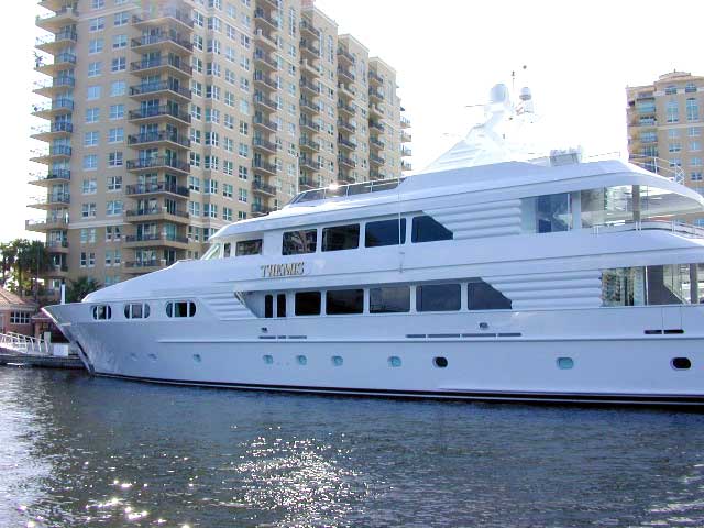 Typical yacht in Ft Lauderdale.