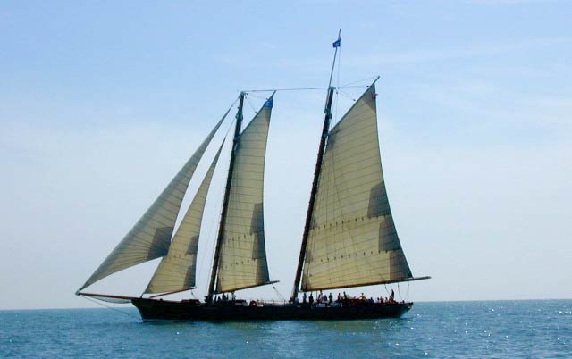 The schooner Western Union at sail.