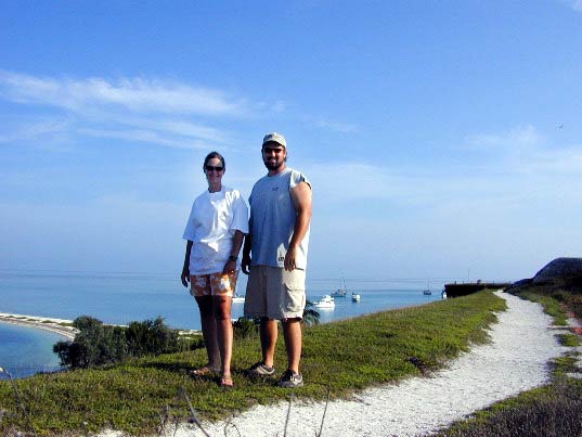 The view from on top of Fort Jefferson.