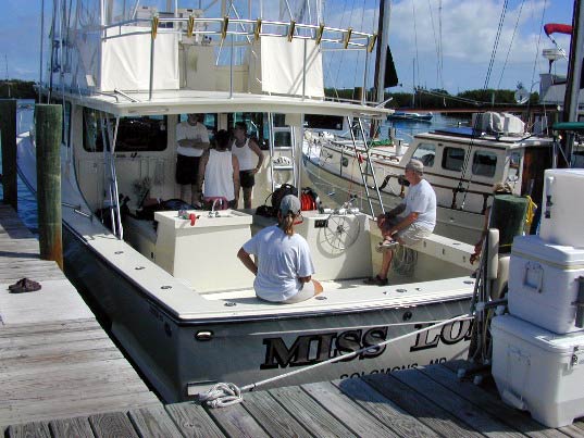 Preparing to depart for some snorklin' and divin' on the Miss Lori.