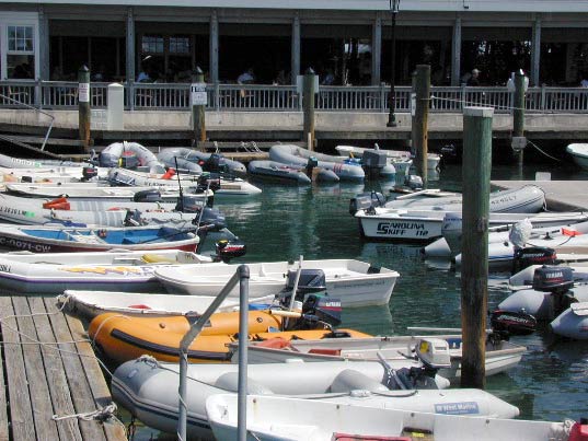 The dinghy dock in Key West.