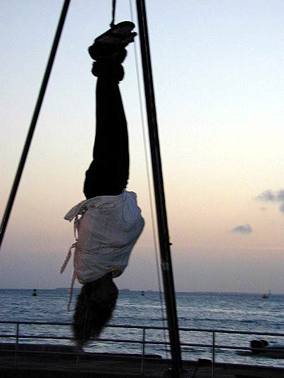 A contortionist at Mallery Square, Key West.