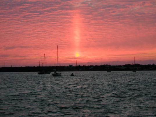 Sunset over Key Largo.