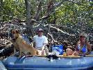 Geezer, Mark and Ginger at "The Beach" on Tavanier Key.